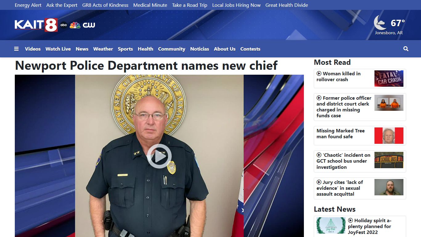 Newport Police Department names new chief - kait8.com